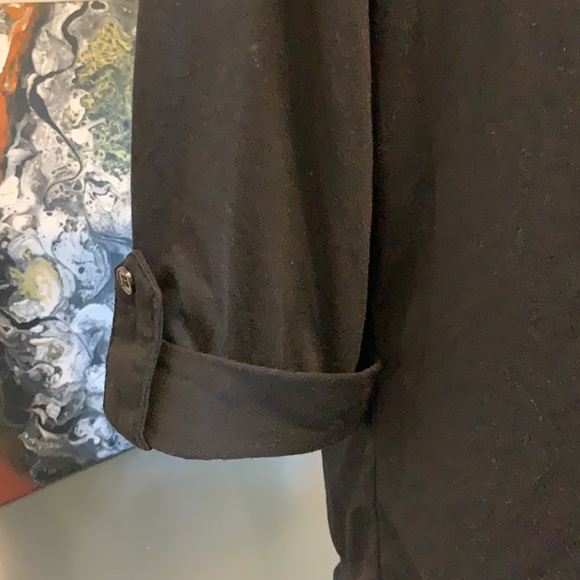 Ashley Blue Womens Top Collar Long Sleeve Gold Grommet Collar plus size XL - Picture 3 of 7